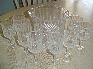 Longchamp By Cris D'arques/durand Crystal Champagne Bucket + Glasses