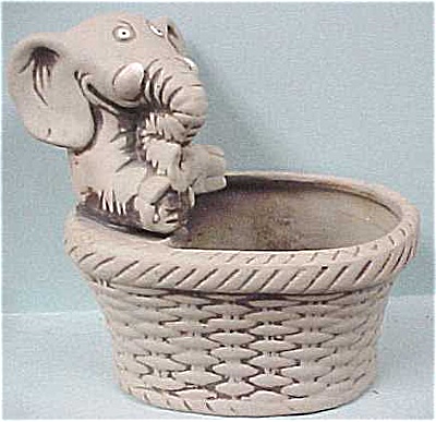 Pottery Elephant Planter