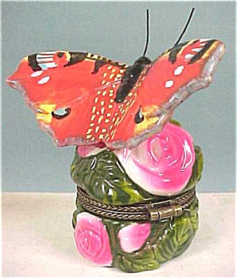Trinket Box, Red Butterfly