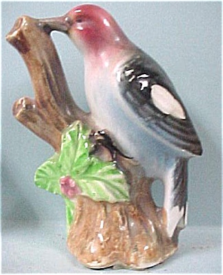 Small Glossy Ceramic Enesco Woodpecker