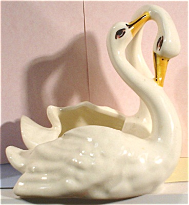 Camark Pottery Double Swan Planter
