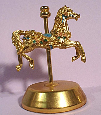 Unmarked Metal Carousel Horse