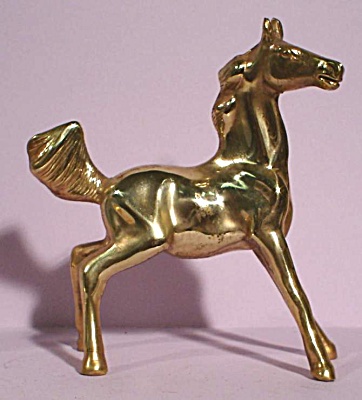 Unique Pose Plated Metal Horse