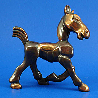 1940s Solid Cast Metal Trotting Horse