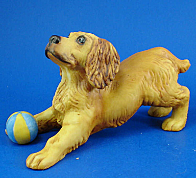 Franklin Mint Porcelain Cocker Spaniel Dog Figurine