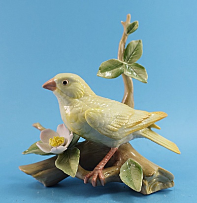 Lefton Porcelain Grosbeak Bird On Branch