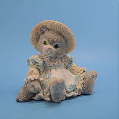 P. Hillman Enesco Cat W/dress & Hat Calico Kitten