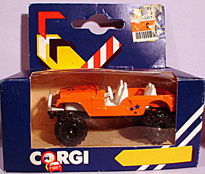 1980s Corgi Jr. Orange Jeep