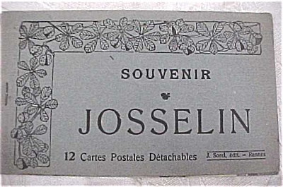 Old Souvenir Postcard Book - Josselin