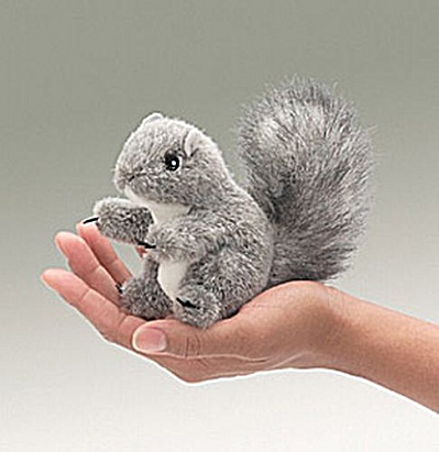 Folkmanis Finger Puppet Gray Squirrel