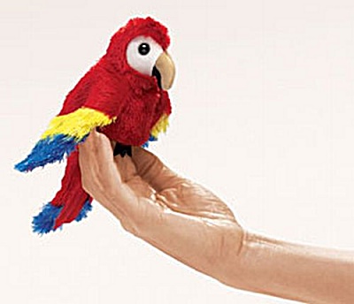 Folkmanis Finger Puppet Scarlet Macaw