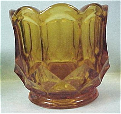 Amber Glass Toothpick Holder