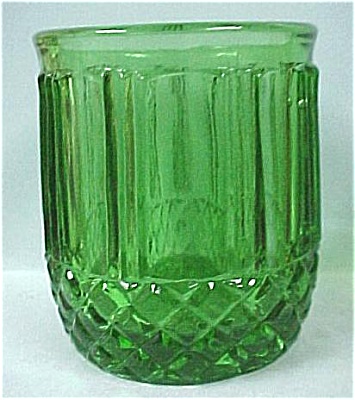 Green Glass Toothpick Holder