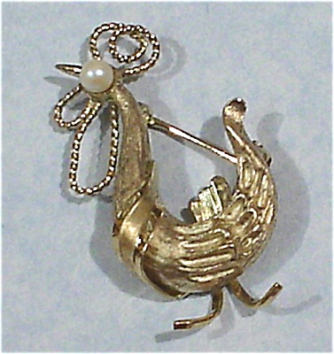 Wells Rooster Pin