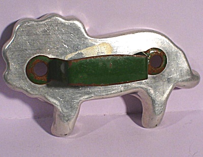 Green Handle Aluminum Lion Cookie Cutter