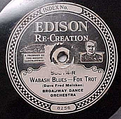 Edison Record #50874: 'sal-o-may' And 'wabash Blues'