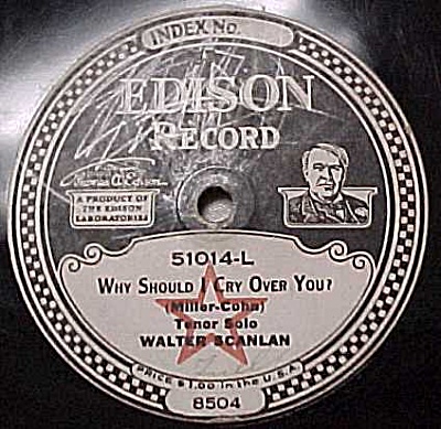 Edison Record #51014: 'sunset Trail' 'why Should I Cry'