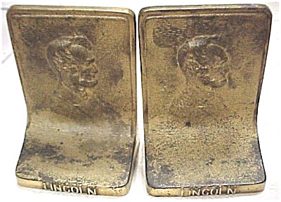 Bradley & Hubbard Lincoln Brass Bookends