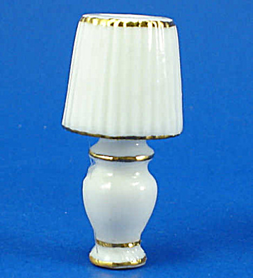 Dollhouse Miniature Porcelain Lamp