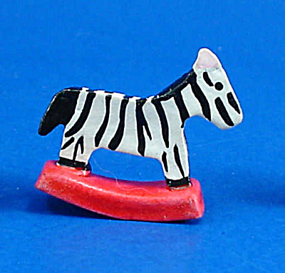 Dollhouse Miniature Hand Painted Ceramic Toy Zebra
