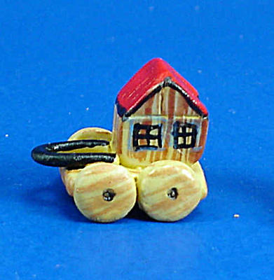 Dollhouse Miniature Hand Painted Ceramic Pull Toy