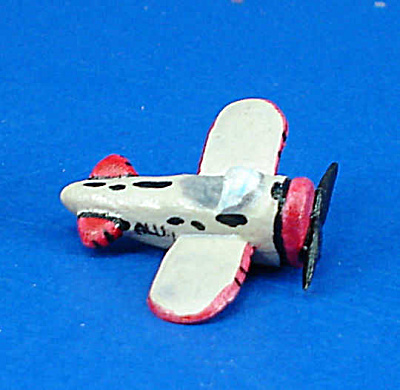 Dollhouse Miniature Hand Painted Ceramic Toy Plane