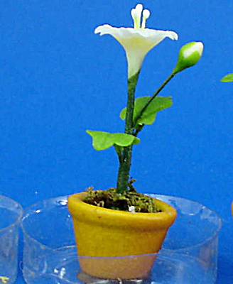 Dollhouse Miniature Flower In Clay Pot