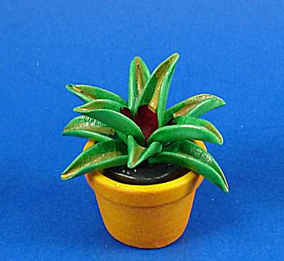 Dollhouse Miniature Plant In Clay Pot