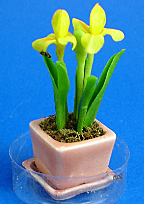 Dollhouse Miniature Flowers In Planter