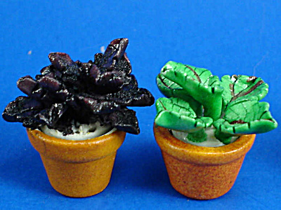 Dollhouse Miniature House Plants In Clay Pot