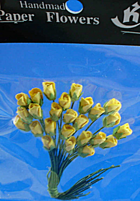 Miniature Paper Yellow Rose Buds