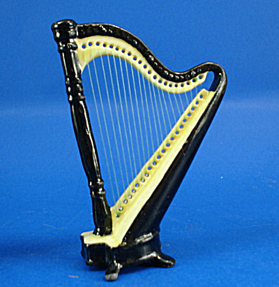 Porcelain Miniature Black Harp