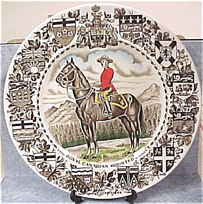 Ironstone Canadian Mountie Souvenir Plate