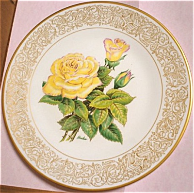 Boehm Peace Rose Plate