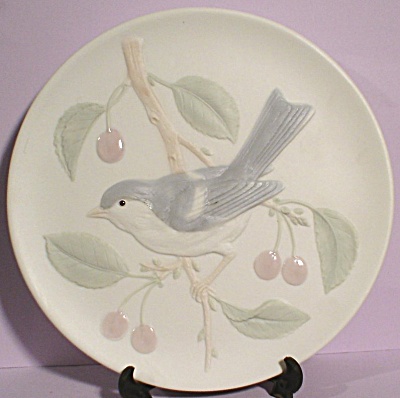 Crowning Touch Bluebird And Cherries Wall Plaque