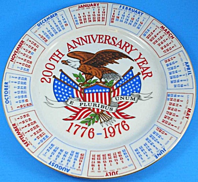 Bicentennial Calendar Plate