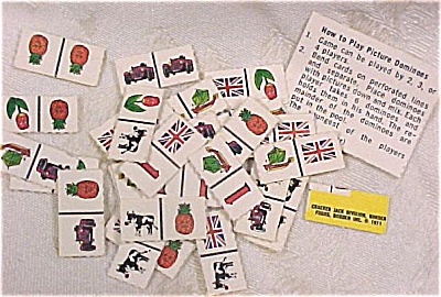 Cracker Jack Toy 1971 Picture Dominos