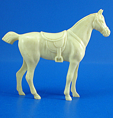 Ivory Colored Plastic Horse Toy