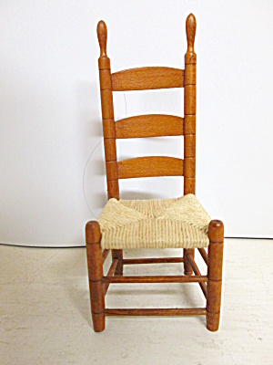 Dollhouse Chair Ladder-back Rush Seat