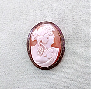 Antique Cameo Brooch Hand Carved Shell