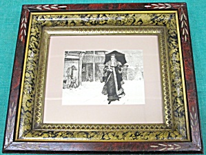 Lady Bountiful Etching Framed Print