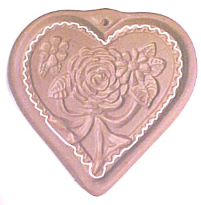 Hartstone Cookie Mold Folk Art Heart Roses