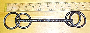 Horse Bridle Bit Iron Solid Twist Snaffle Double Rings
