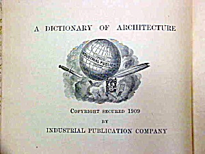 Dictionary Of Terms Used In Architecture Building Rare
