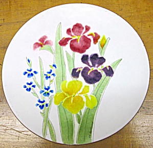 Enamelware Plate Floral 8.5 Inch