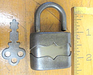 Vintage Pressed Steel Padlock W/key G & J Products