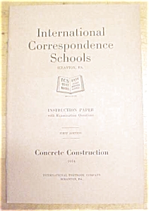 Concrete Construction Booklet Ics 1920