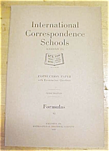 Formulas Mathmatical Booklet Ics 1920