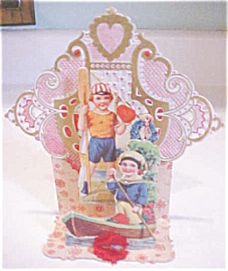 Fold Out Valentines Card Boys & Boats Germany