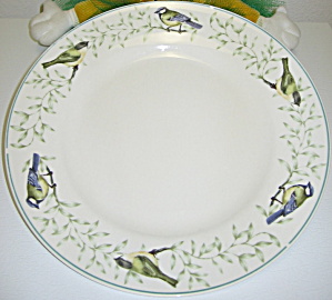 Thomson Pottery Border Of Birds Leaves Dinner Plate